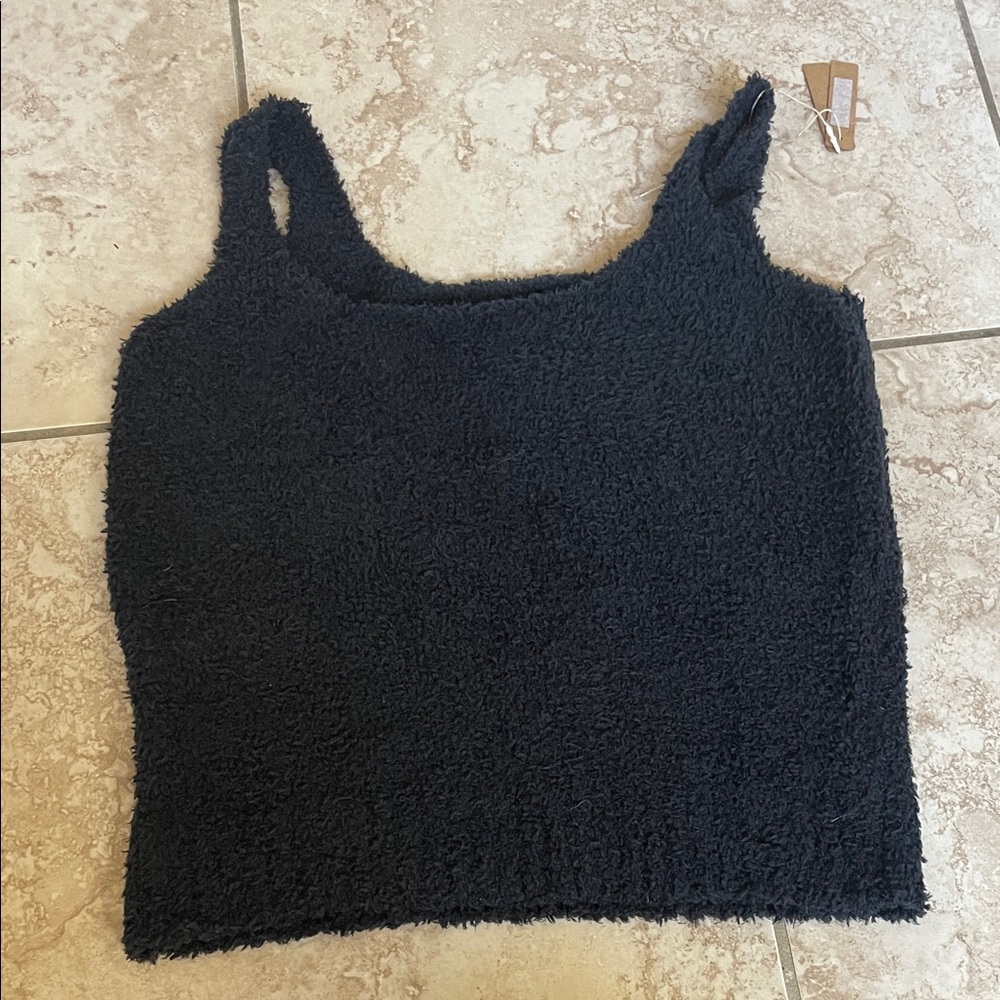 NWT Skims fuzzy tank 2X/3X in black